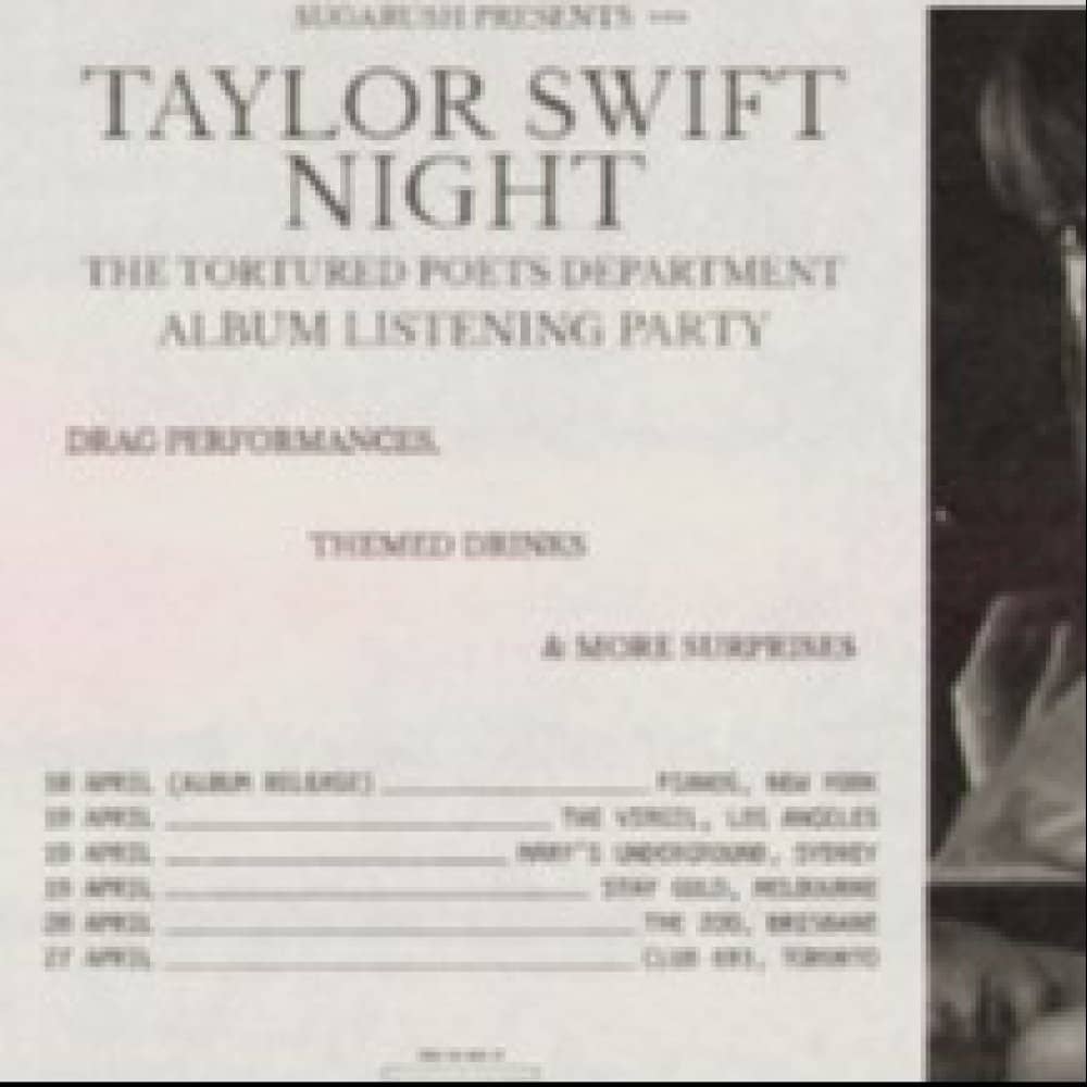 Taylor Swift ‘The Tortured Poets Department’ Listening Party Taylor Swift ‘The Tortured Poets Department’ Listening Party events