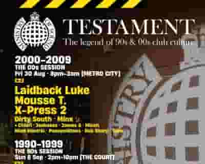 Ministry of Sound: Testament | Perth tickets blurred poster image