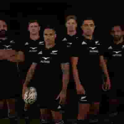 New Zealand national rugby union team ( All Blacks ) blurred poster image