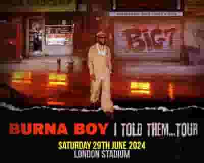 BURNA BOY tickets blurred poster image