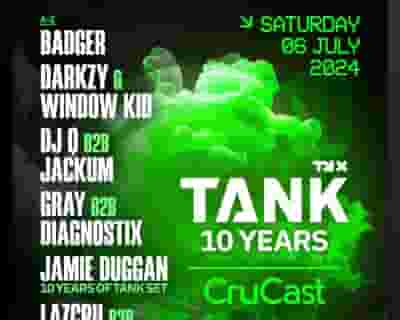 Tank 10th Birthday x Crucast tickets blurred poster image