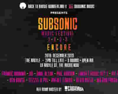 Subsonic Music Festival ENCORE tickets blurred poster image