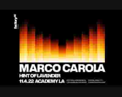Marco Carola tickets blurred poster image