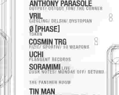 Output Grayscale - Anthony Parasole/ Vril (Live)/ Ø [Phase]/ Cosmin TRG/ Uchi/ Tin Man tickets blurred poster image
