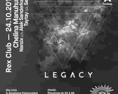Legacy: Chelina Manuhutu, Narsix b2b Alek Sanderkane, Taytay b2b Seed tickets blurred poster image
