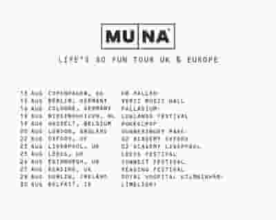 MUNA | Life's So Fun Tour tickets blurred poster image