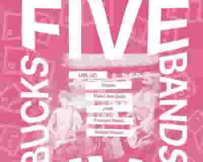 5 bands 5 bucks - December tickets blurred poster image