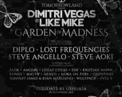 Tomorrowland presents Dimitri Vegas & Like Mike - Garden Of Madness tickets blurred poster image