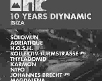 10 Years Diynamic - Ibiza tickets blurred poster image