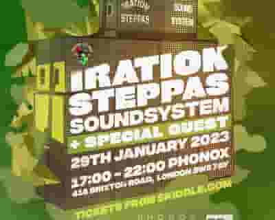 Iration Steppas tickets blurred poster image