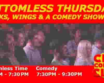 Bottomless Drinks, Wings & Comedy tickets blurred poster image