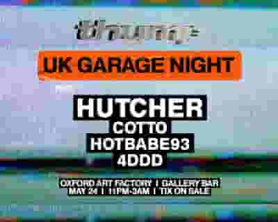 THUMP: UK Garage Night tickets blurred poster image