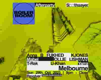 Boiler Room: Melbourne Afterparty (Sunday Night) tickets blurred poster image