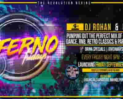 Inferno Fridays tickets blurred poster image