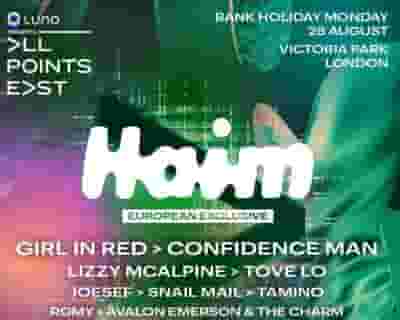 All Points East - Haim tickets blurred poster image