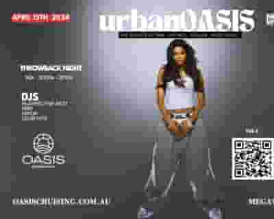 Urban Oasis Brisbane Throwback RnB night tickets blurred poster image
