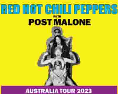 Red Hot Chili Peppers with Post Malone tickets blurred poster image