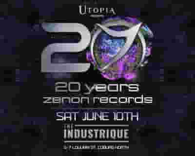 20 years of Zenon Records tickets blurred poster image