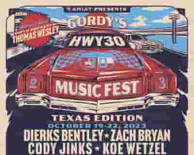 2023 Gordy's TX Hwy 30 Music Fest tickets blurred poster image
