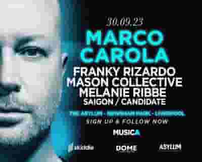 Marco Carola tickets blurred poster image