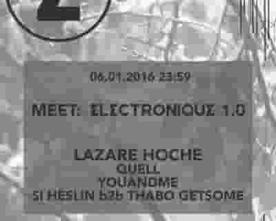 Meet: Electronique tickets blurred poster image