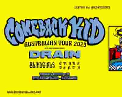 Comeback Kid with Drain Australian Tour tickets blurred poster image