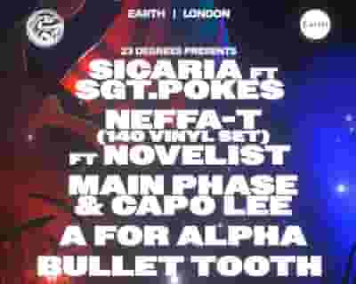 23 Degrees: Sicaria & Sgt.Pokes, Main Phase & Capo Lee, Novelist & more tickets blurred poster image