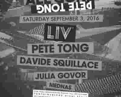 <span class="title">All Gone Pete Tong<span></a> </h1><span class=grey>Pete Tong, Davide Squillace, Julia Govor, Mednas<span><p  tickets blurred poster image