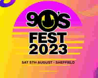 90's FEST 2023 tickets blurred poster image