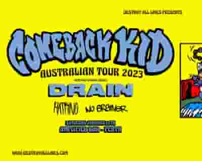 Comeback Kid with Drain Australian Tour tickets blurred poster image