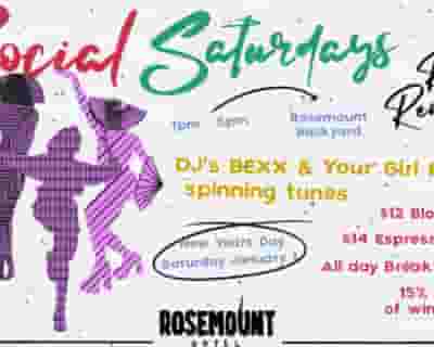 SOCIAL Saturdays ~Rescue Remedy ~ New Years Day tickets blurred poster image