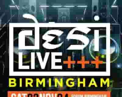 Desi Live Birmingham tickets blurred poster image