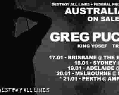 Greg Puciato (USA) Australian tour tickets blurred poster image