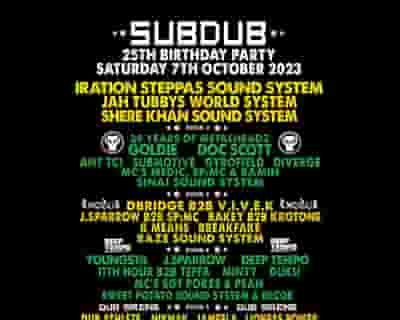 SUBDUB 25th Birthday tickets blurred poster image