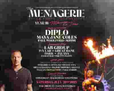 The Menagerie Block Party with Diplo tickets blurred poster image