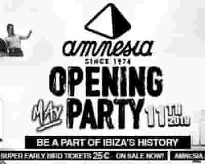 Amnesia Opening Party tickets blurred poster image