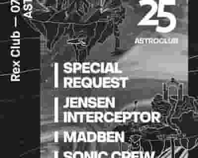 Astroclub: Special Request, Jensen Interceptor, Madben, Sonic Crew tickets blurred poster image