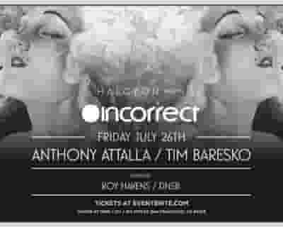 Incorrect Music presents: Anthony Attalla + Tim Baresko tickets blurred poster image