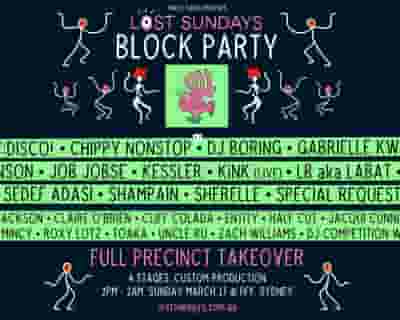 LOST SUNDAYS BLOCK PARTY tickets blurred poster image