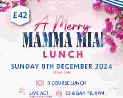 Christmas Mamma Mia Lunch tickets blurred poster image