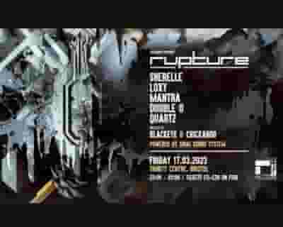 Rupture - Sherelle, Loxy, Mantra, Double O tickets blurred poster image