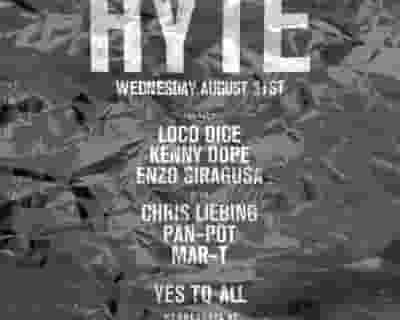 <span class="title">Hyte<span></a> </h1><span class=grey>Terrace, Loco Dice, Kenny Dope, Enzo Siragusa..<span><p class="counter" tickets blurred poster image