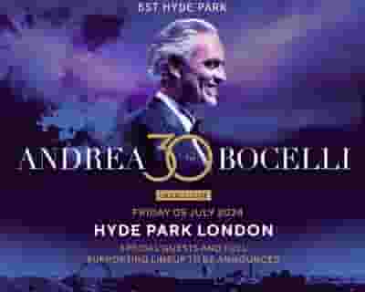 Andrea Bocelli | BST Hyde Park tickets blurred poster image