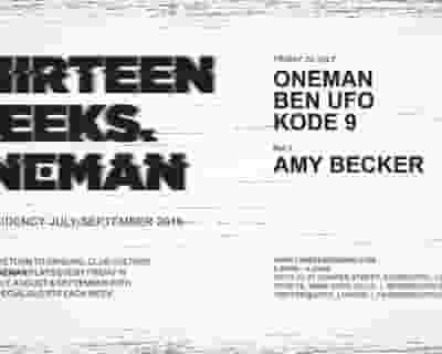Oneman + Ben UFO + Kode9 tickets blurred poster image