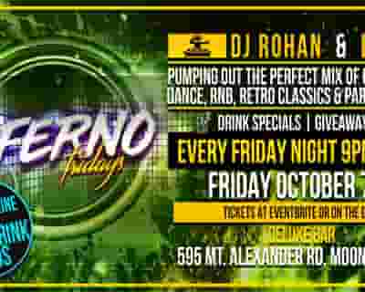 Inferno Fridays tickets blurred poster image