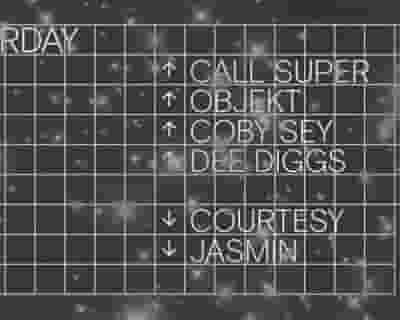 Call Super / Objekt / Coby Sey / Dee Diggs / Courtesy / Jasmín tickets blurred poster image