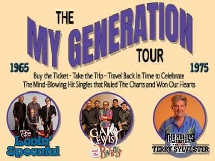 The My Generation Tour with The Lovin’ Spoonful, Gary Lewis and the Playboys, & The Hollies starring Terry Sylvester tickets