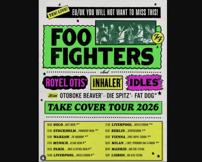 Foo Fighters - Take Cover Tour tickets