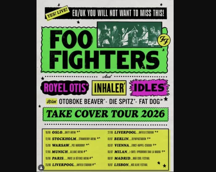Foo Fighters - Take Cover Tour tickets