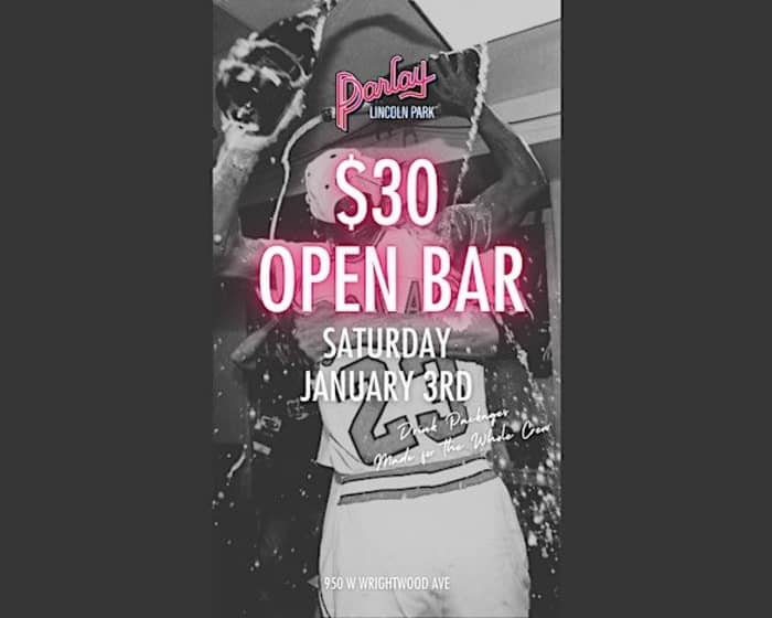 $30 Open Bar tickets
